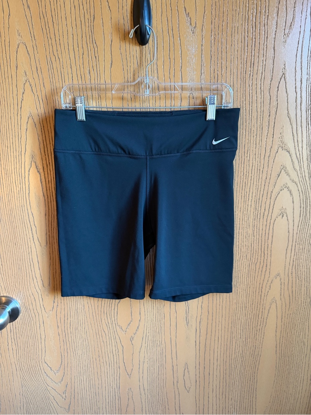 Nike Black High-Rise Bike Shorts with Swoosh